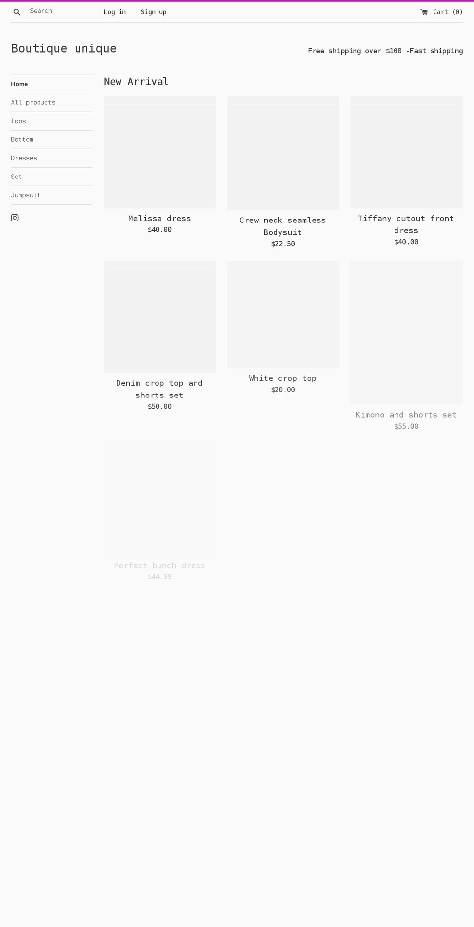 boutiqueunique.shop shopify website screenshot