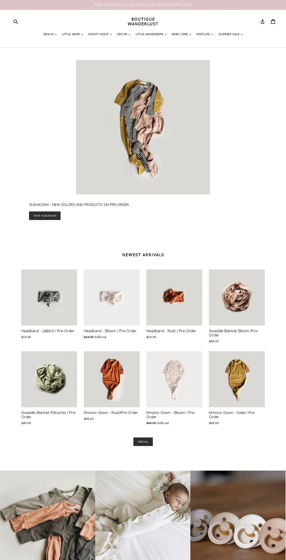 boutiquewanderlust.com — Shopify storefront screenshot