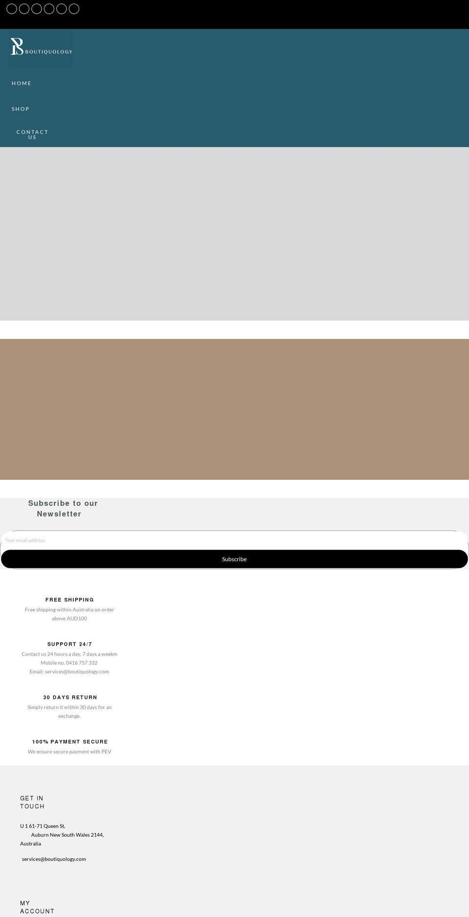 boutiquology.com shopify website screenshot