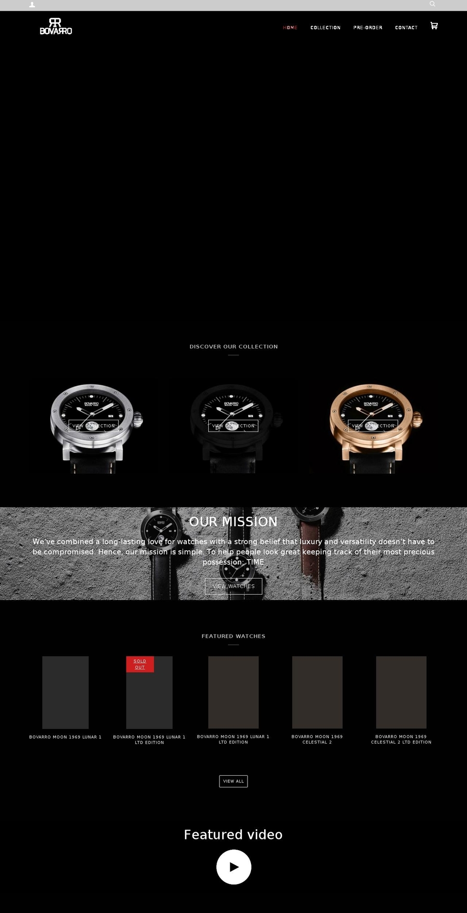 bovarro.ch shopify website screenshot