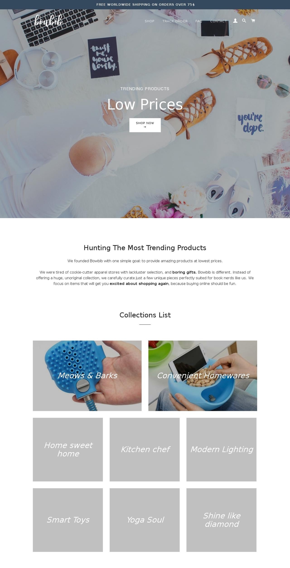 bowbib.com — Shopify storefront screenshot