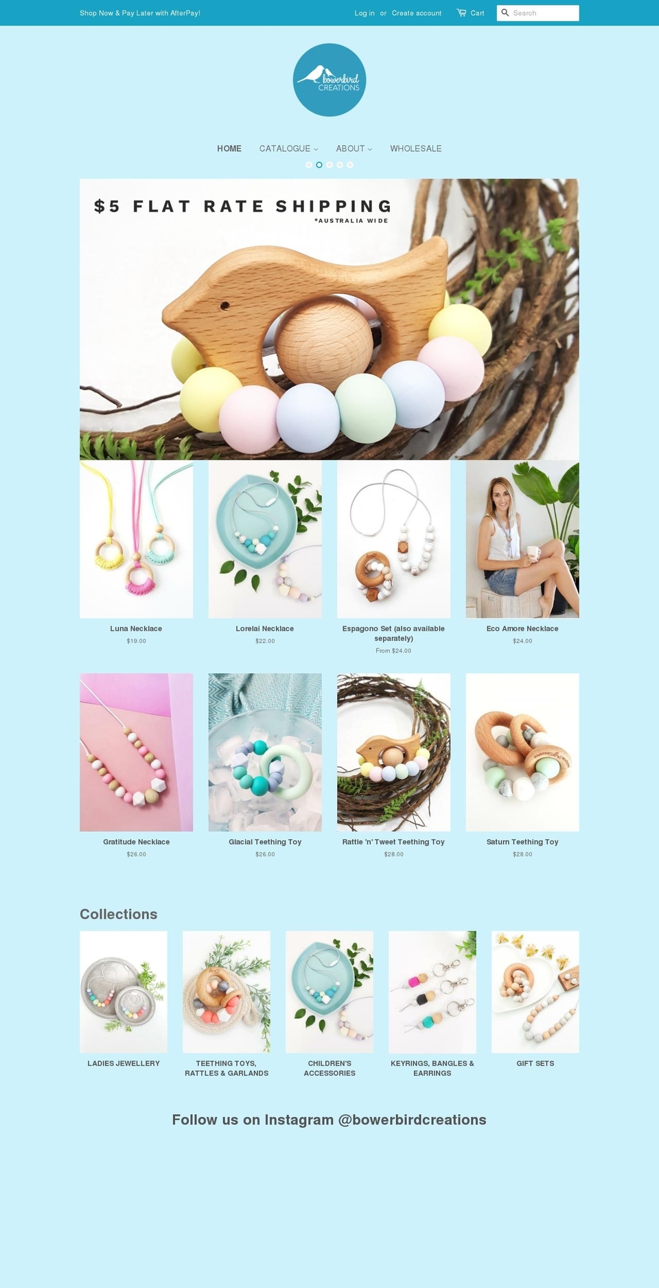 bowerbirdcreations.com — Shopify storefront screenshot