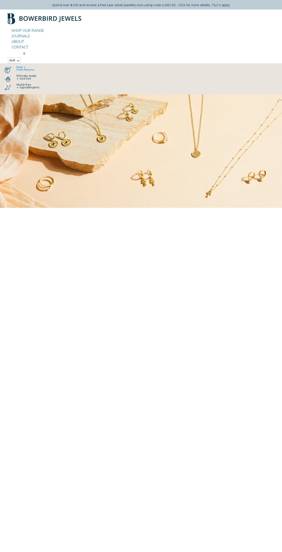 bowerbirdjewels.com.au shopify website screenshot