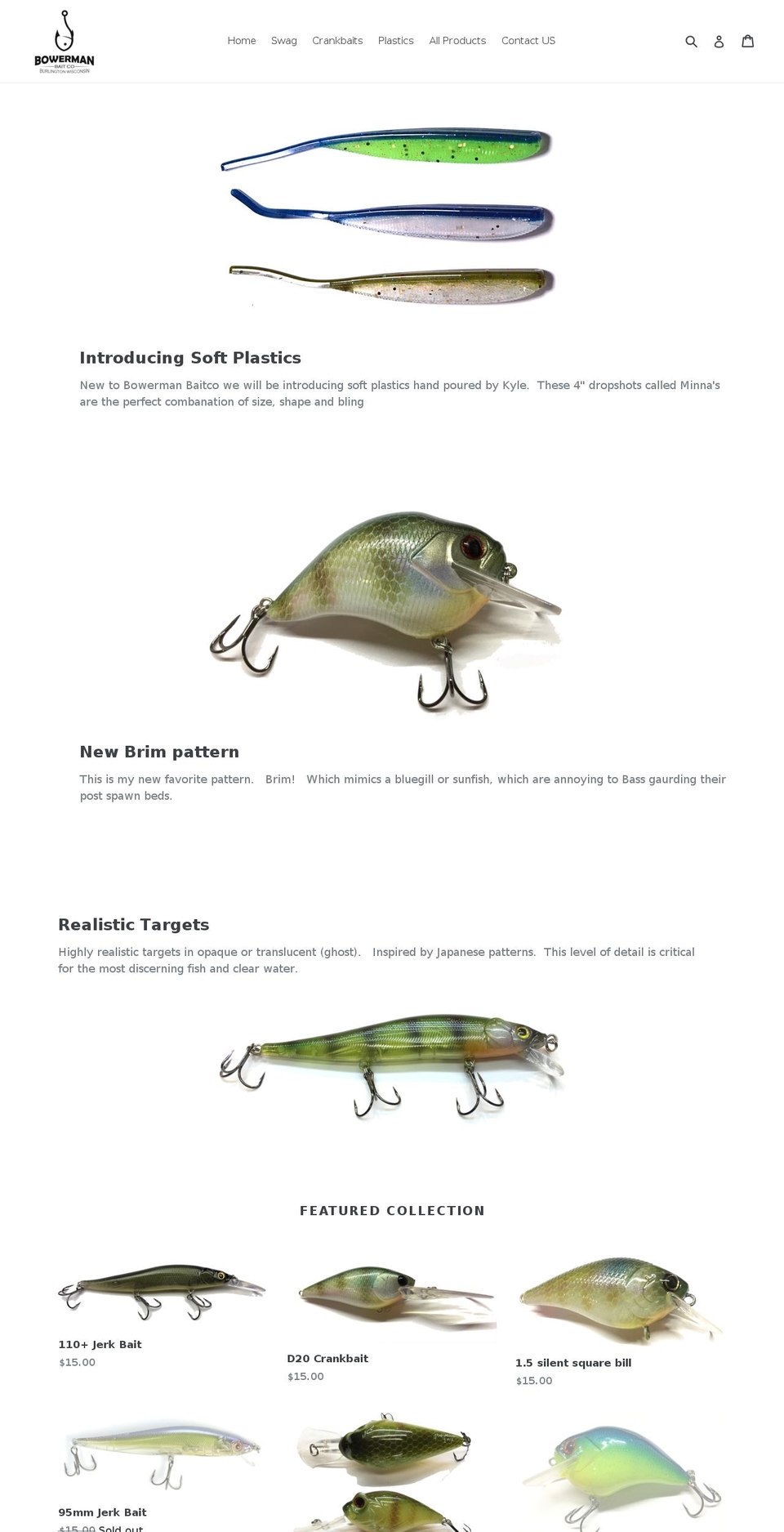 bowermanbaitco.com — Shopify storefront screenshot