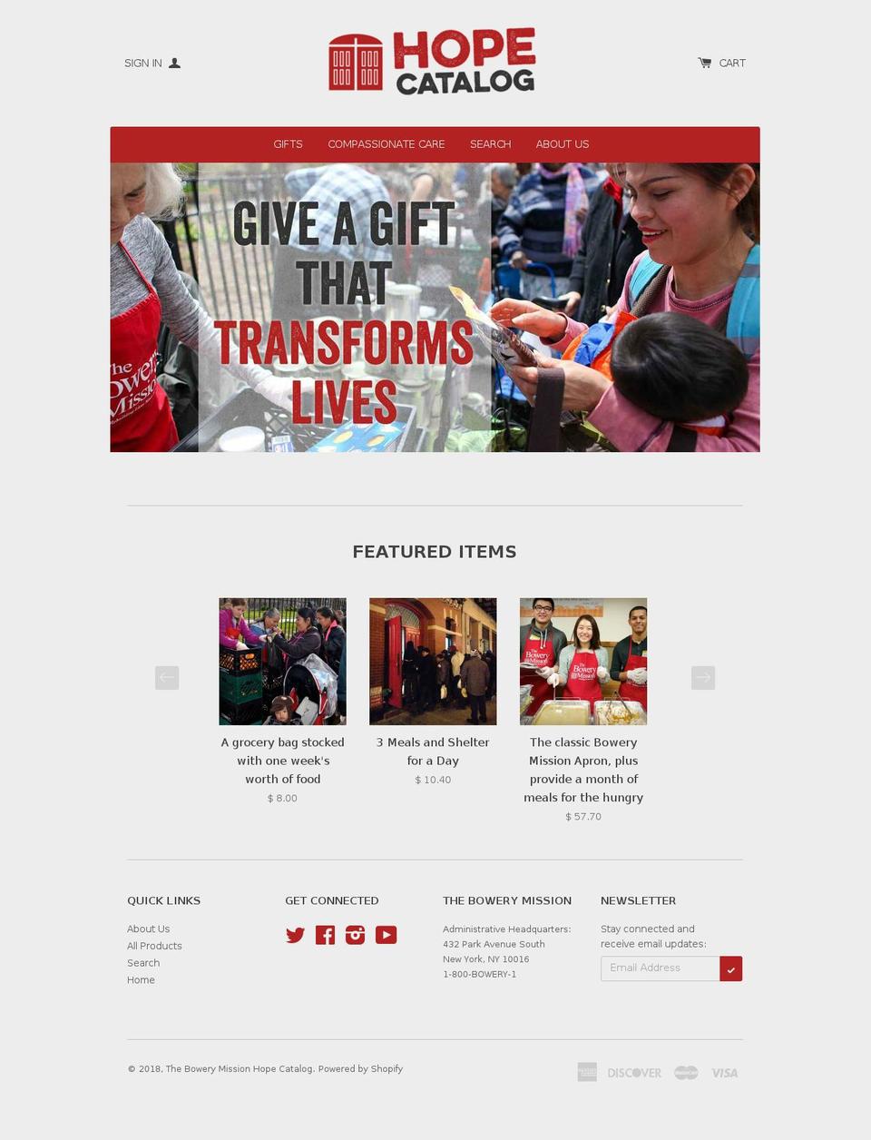 bowerystore.com — Shopify storefront screenshot