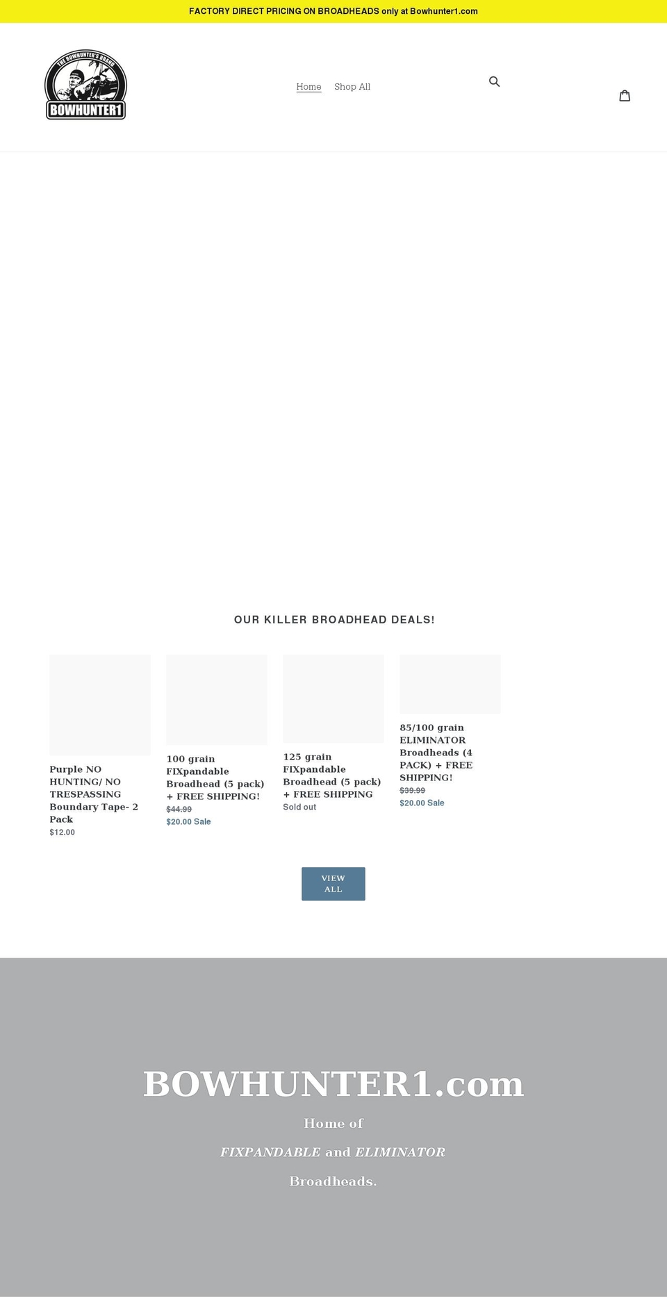 bowhunter1.com shopify website screenshot