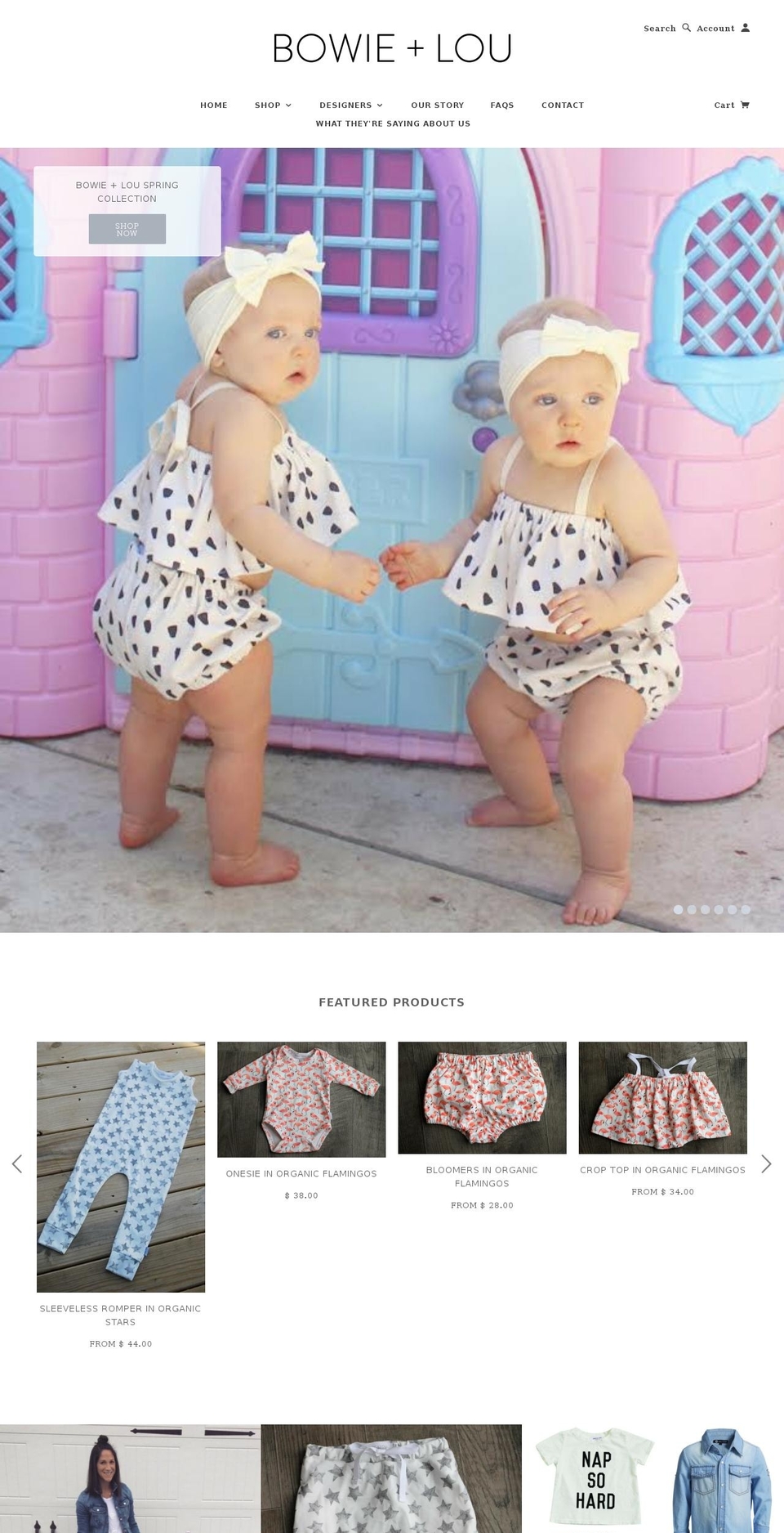 bowieandlou.com shopify website screenshot