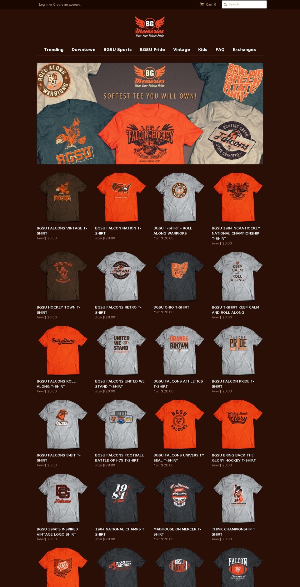 bowlinggreenmemories.com shopify website screenshot