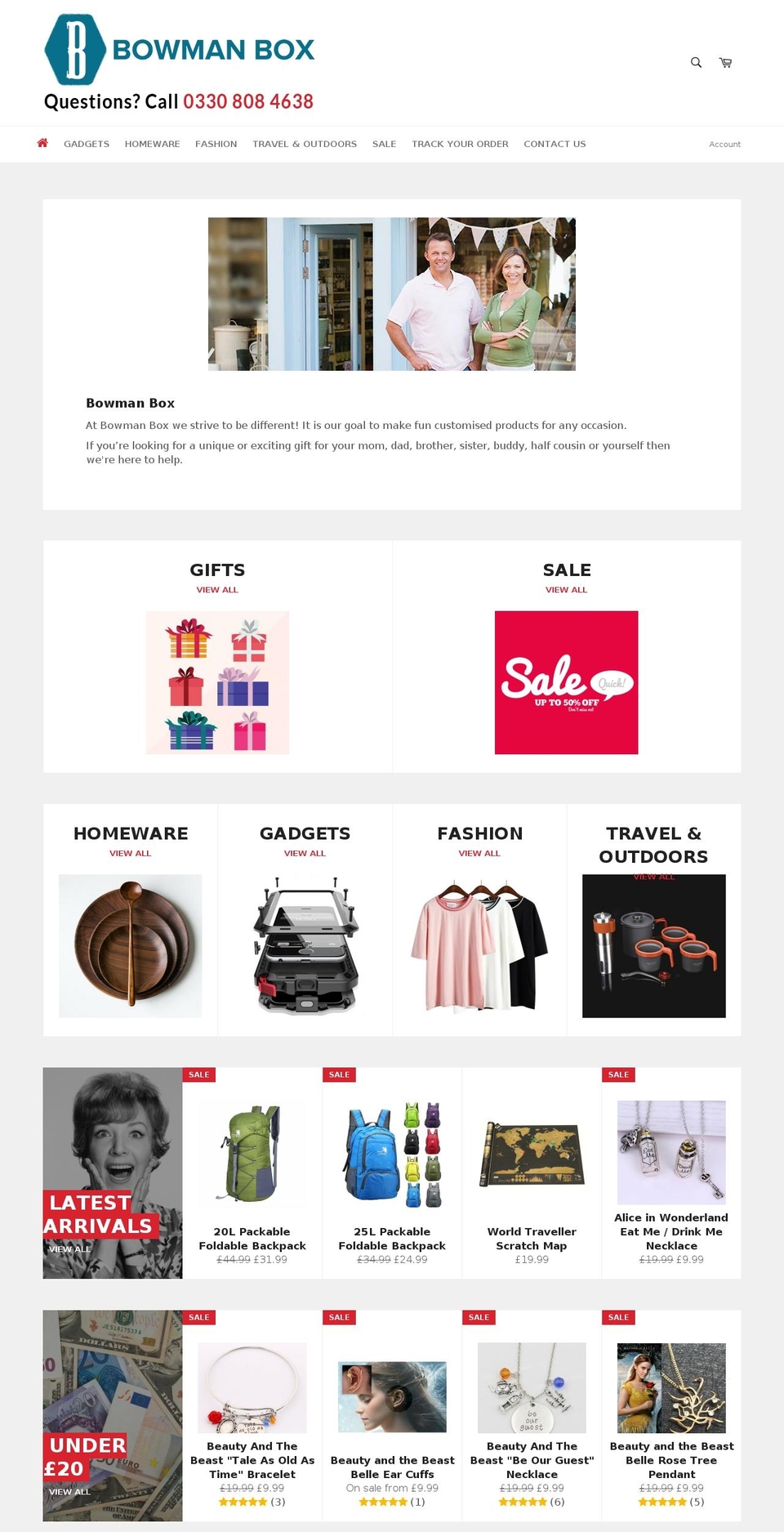 bowmanlife.com shopify website screenshot