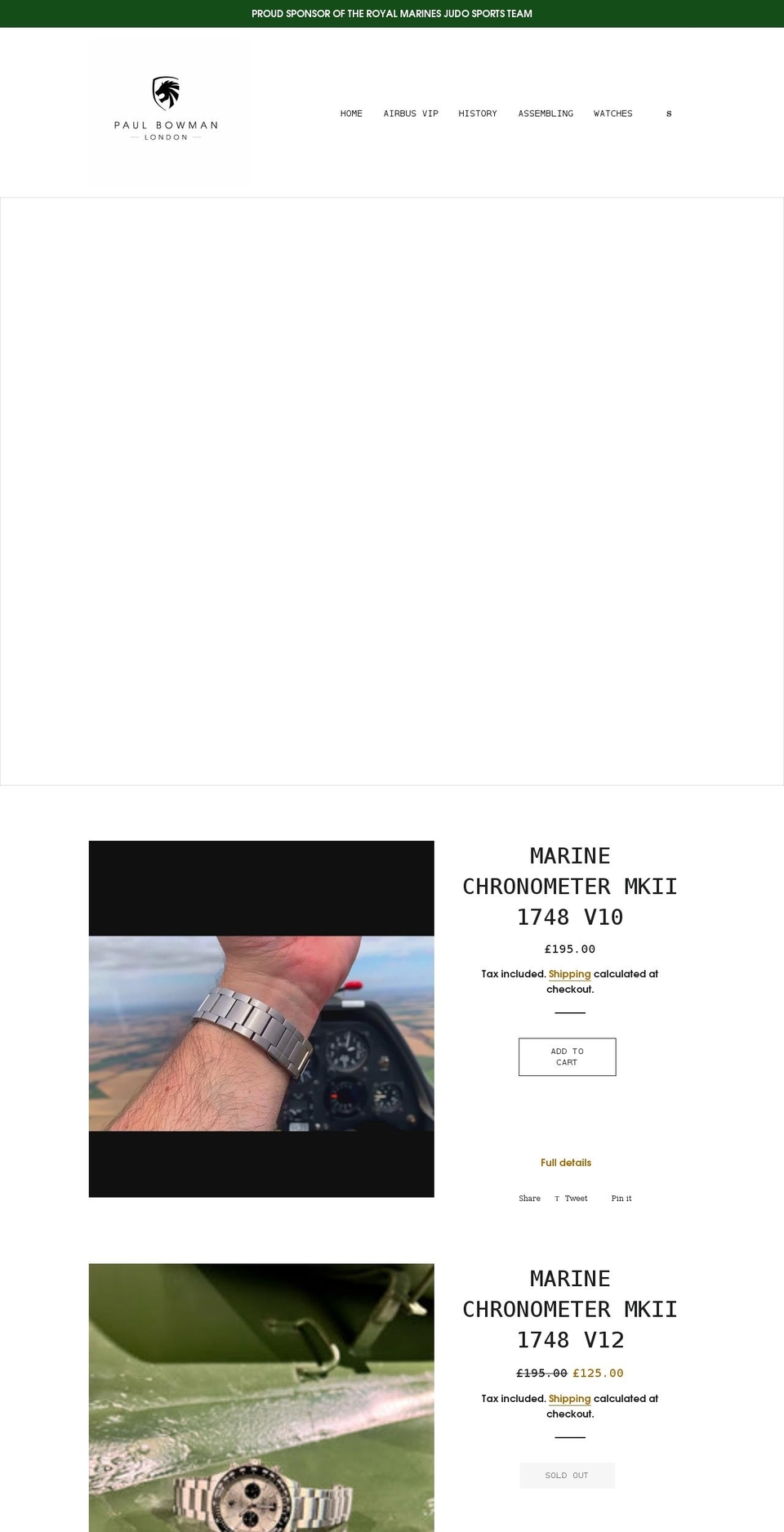 bowmanlondon.com shopify website screenshot
