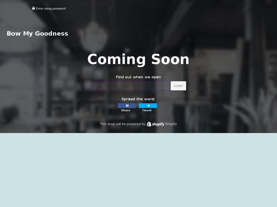 bowmygoodness.com shopify website screenshot