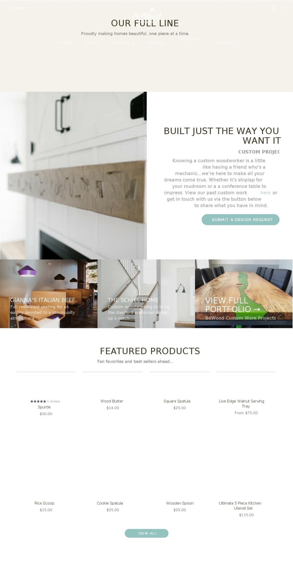 bowoodco.com shopify website screenshot