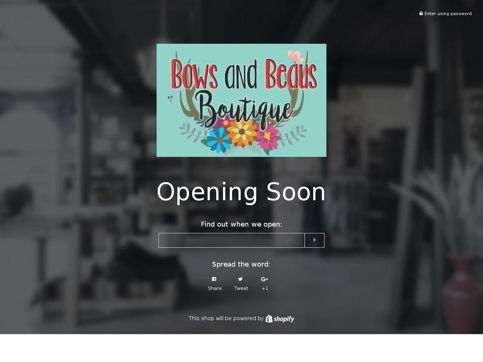 bowsandbeausboutique.com shopify website screenshot