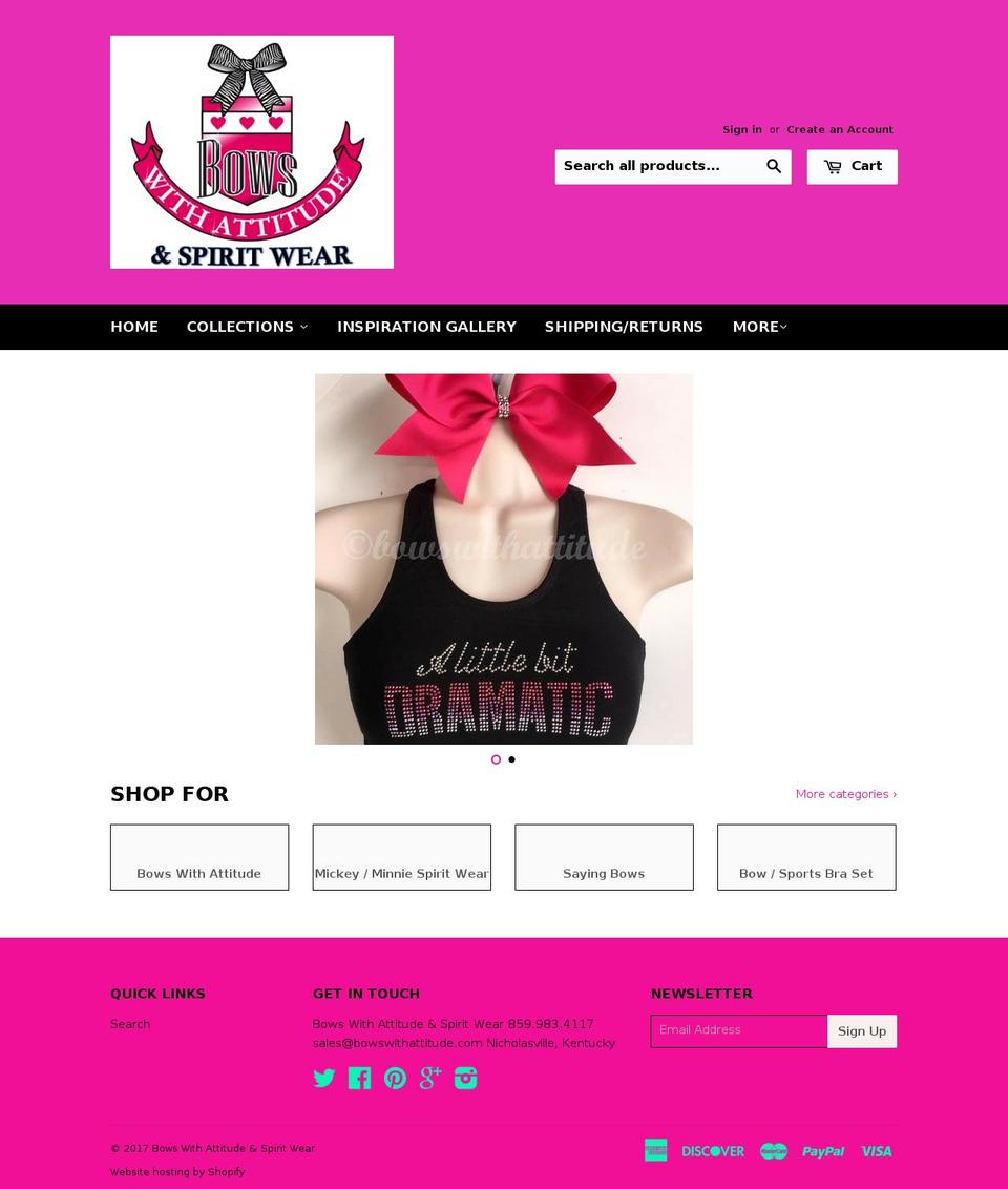 bowswithattitude.com shopify website screenshot