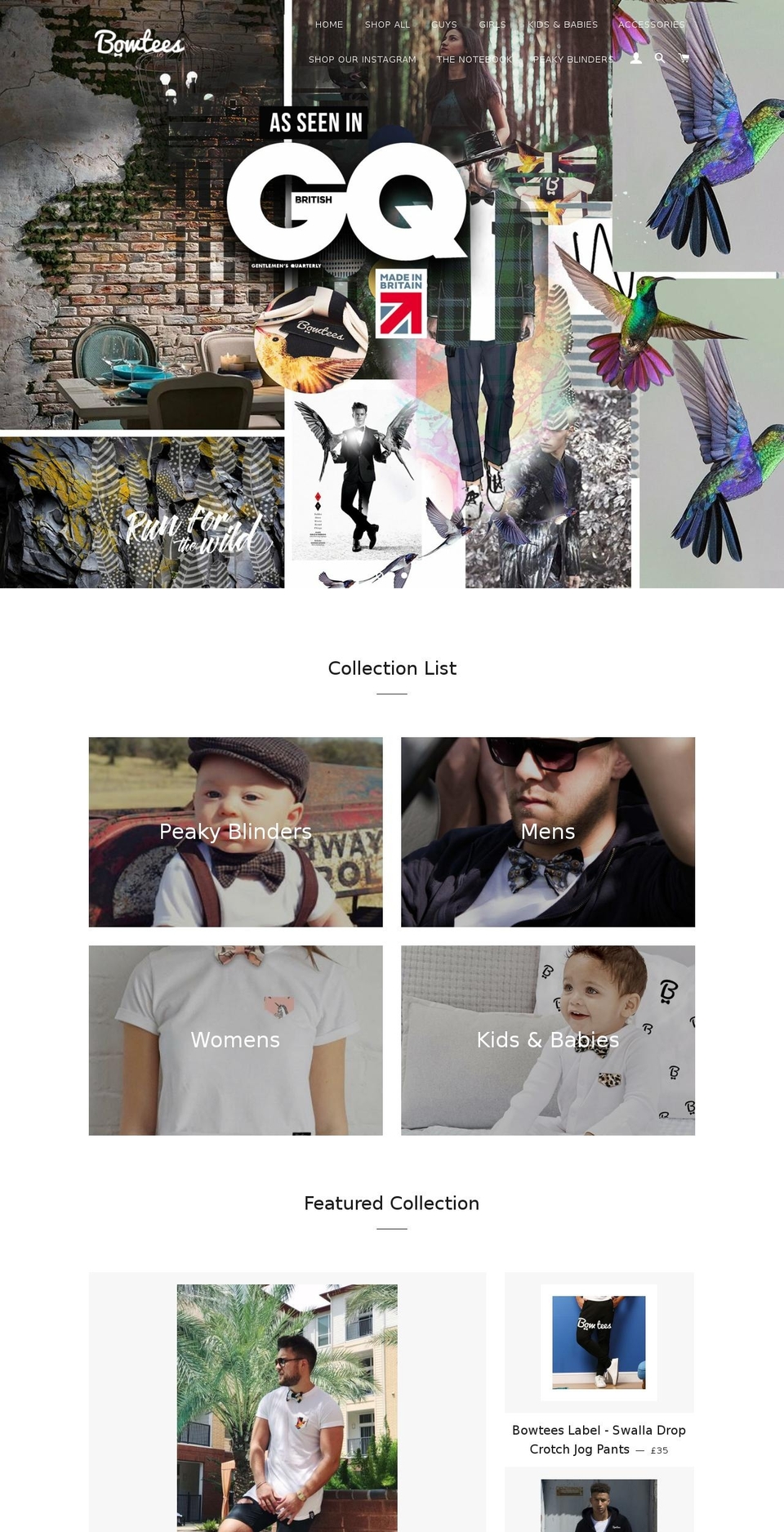 bowtees.com — Shopify storefront screenshot
