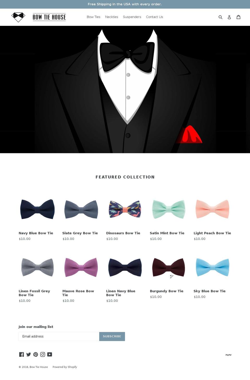 bowtiehouse.com shopify website screenshot
