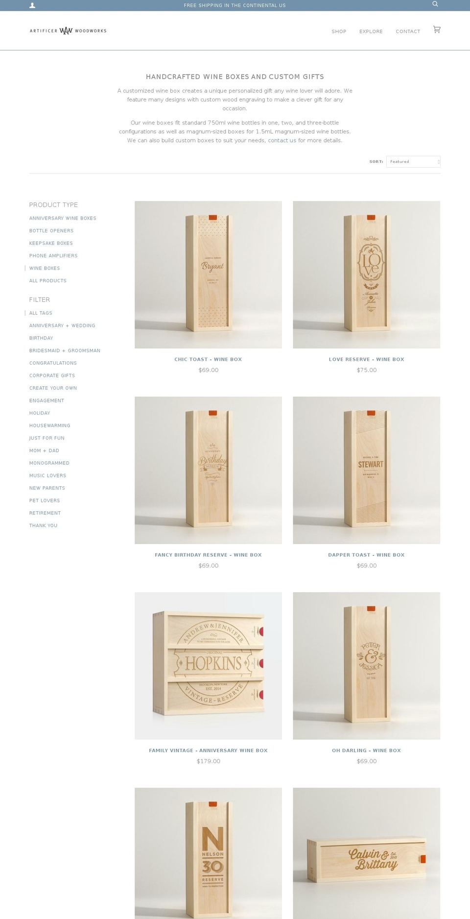 box4abottle.com — Shopify storefront screenshot