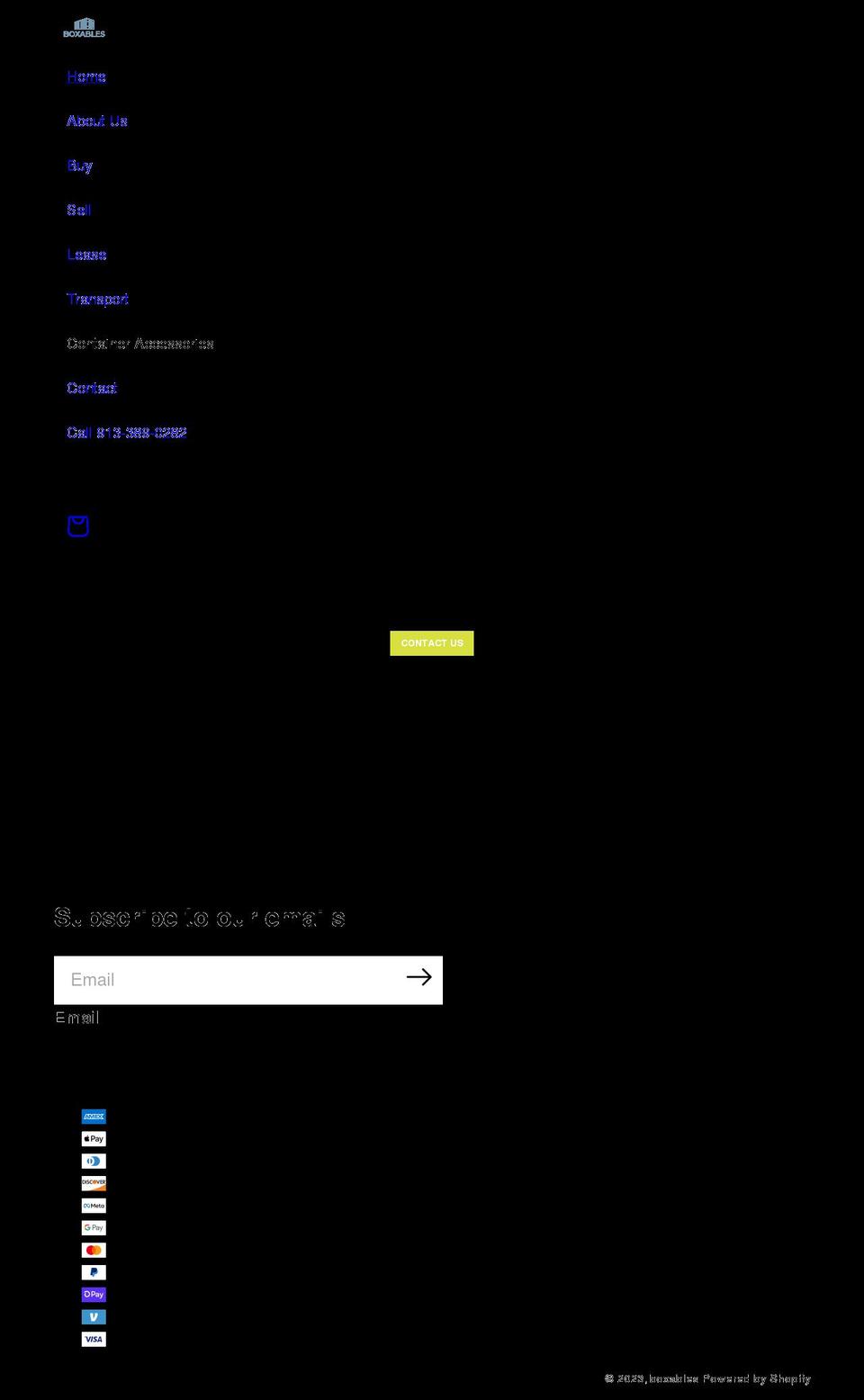 boxables.net shopify website screenshot