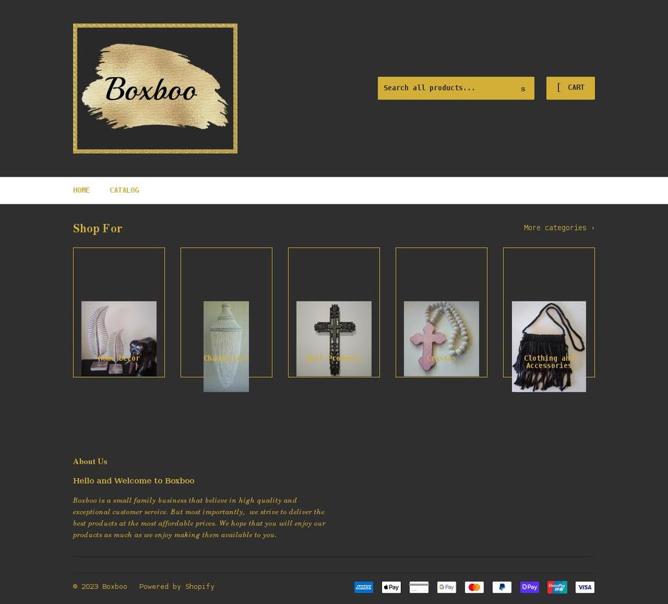 boxboo.com shopify website screenshot