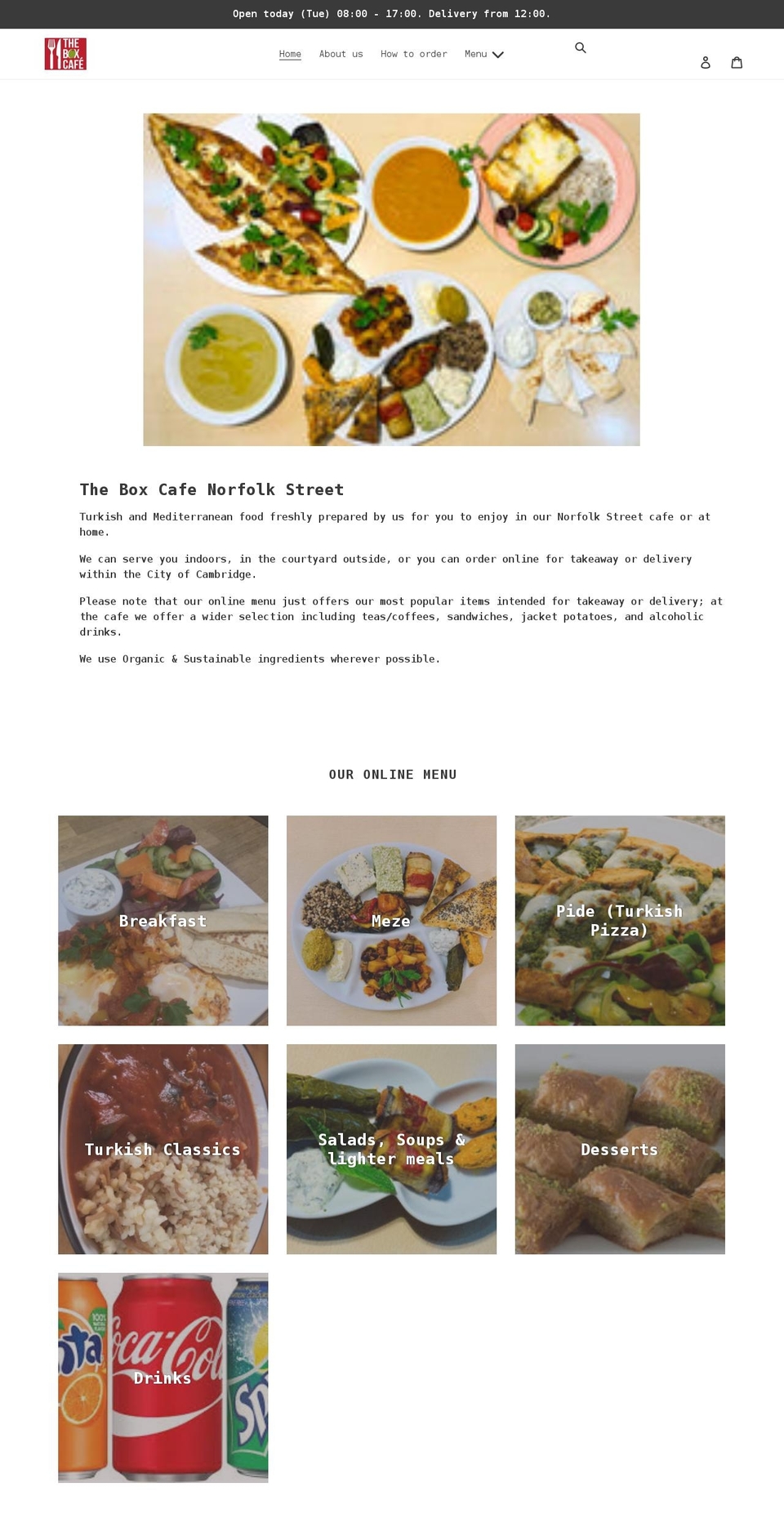 boxcafe.co.uk shopify website screenshot