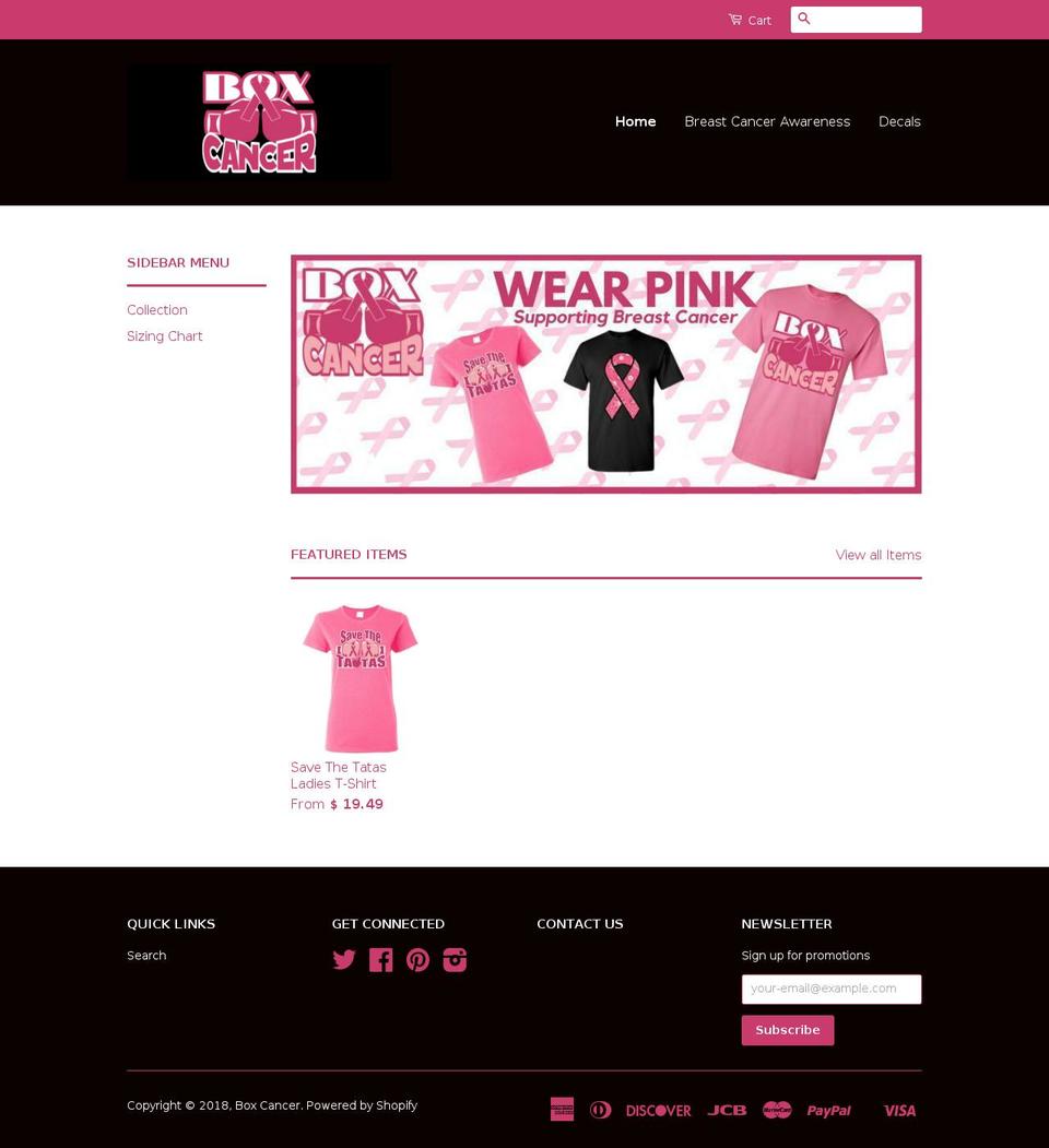 boxcancer.com — Shopify storefront screenshot