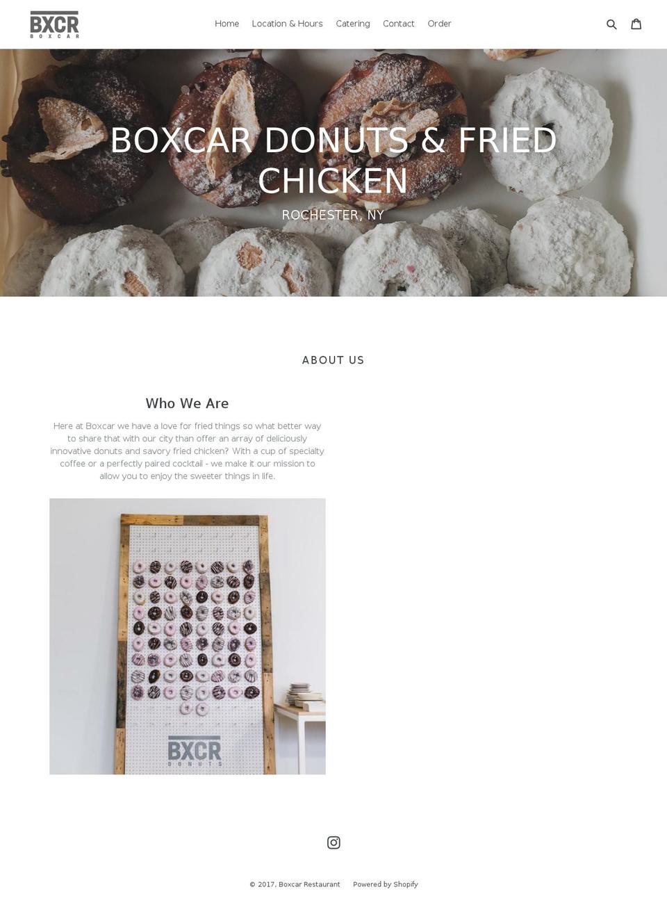 boxcardonuts.com shopify website screenshot