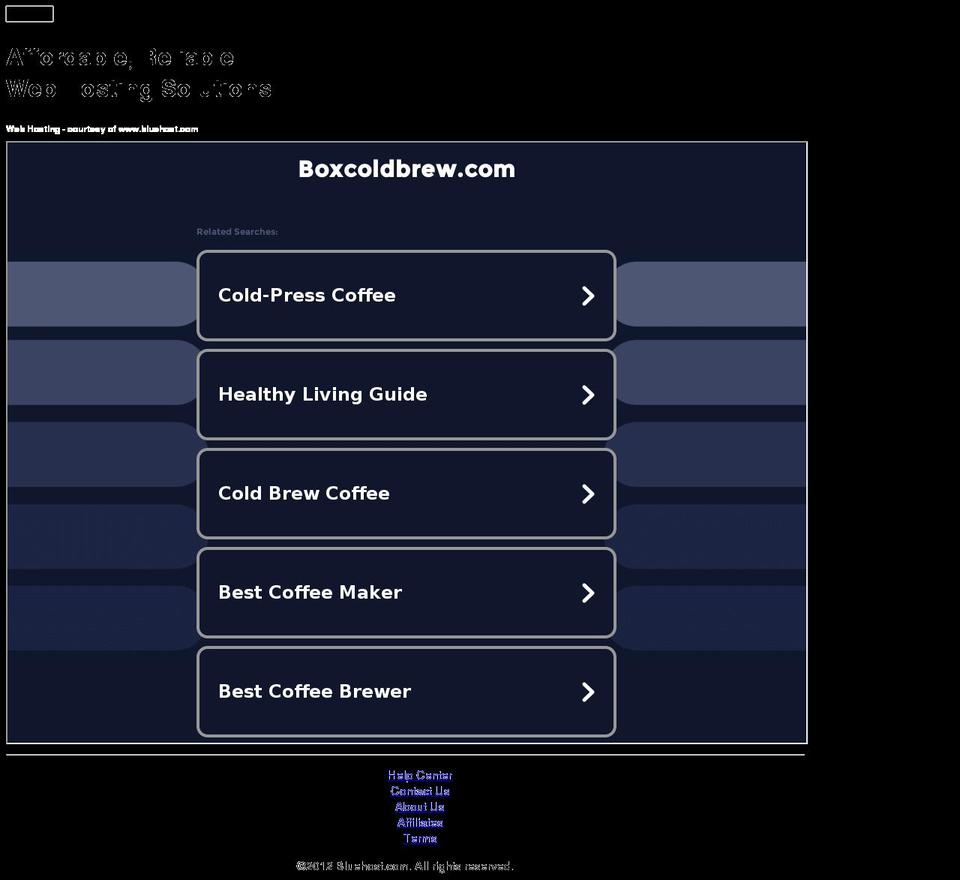 boxcoldbrew.com — Shopify storefront screenshot