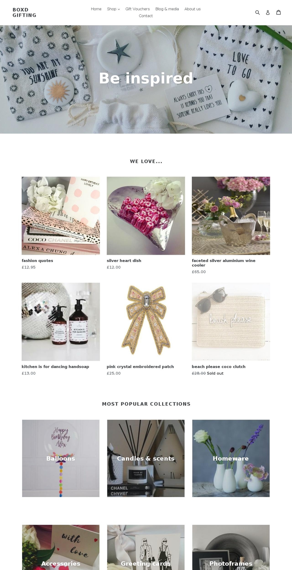 boxdgifting.com shopify website screenshot