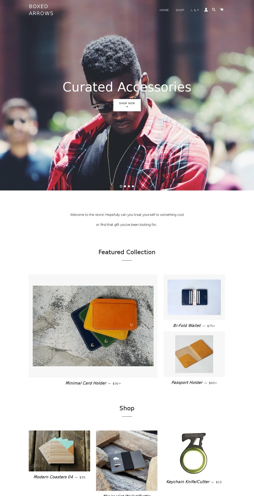 boxedarrows.com — Shopify storefront screenshot