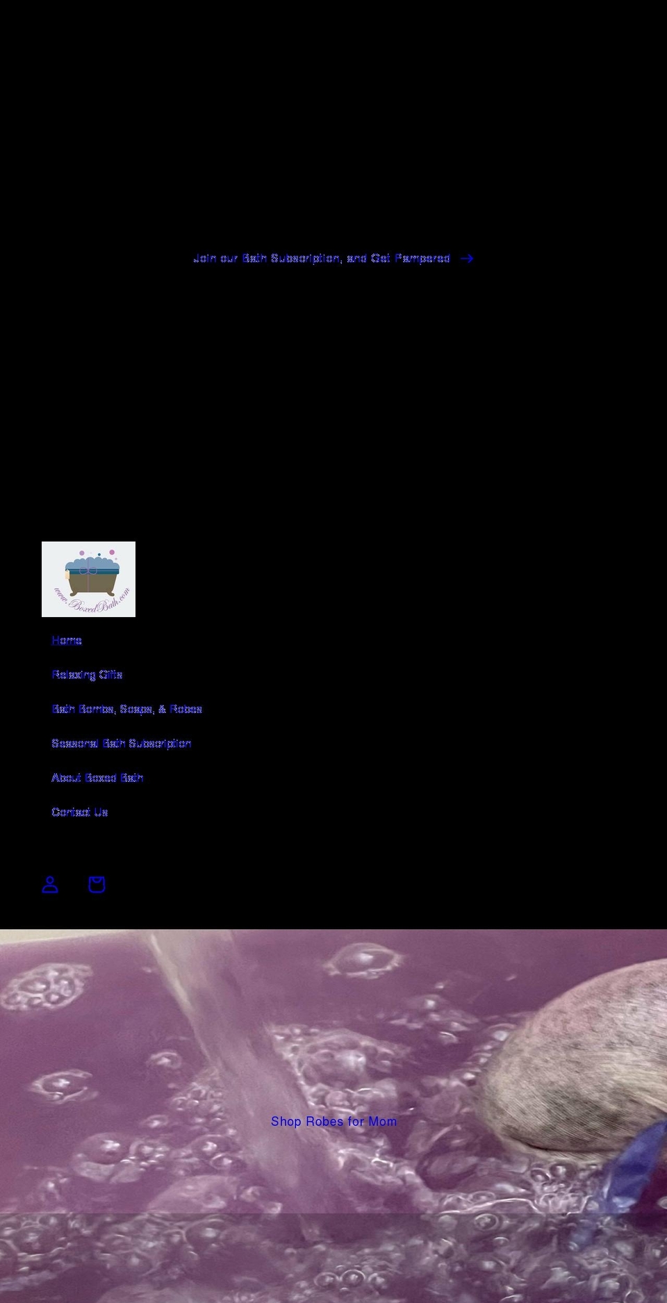 boxedbath.com shopify website screenshot
