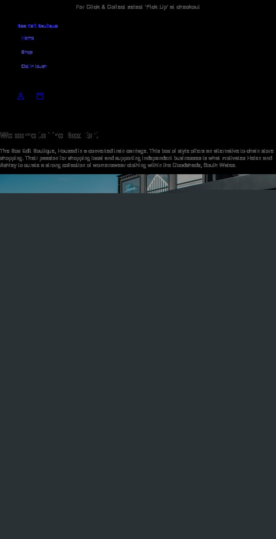 boxeditboutique.co.uk shopify website screenshot