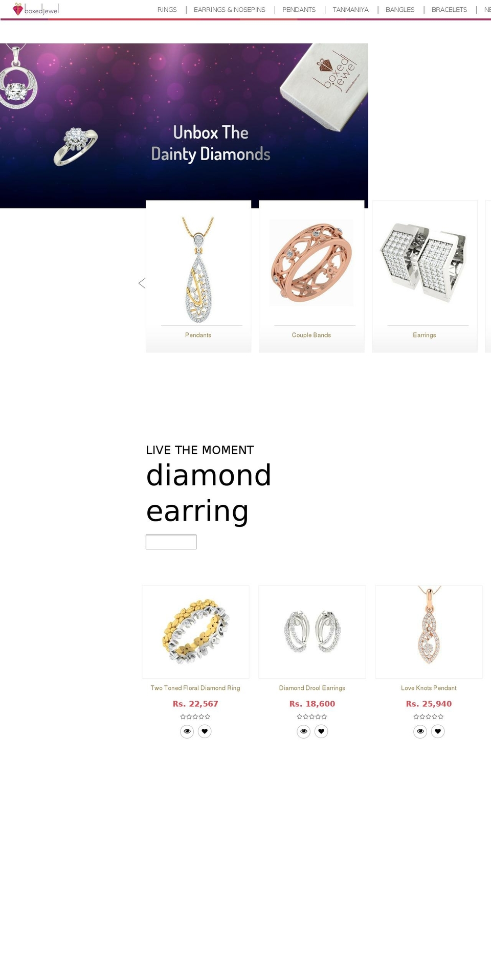 boxedjewel.org shopify website screenshot