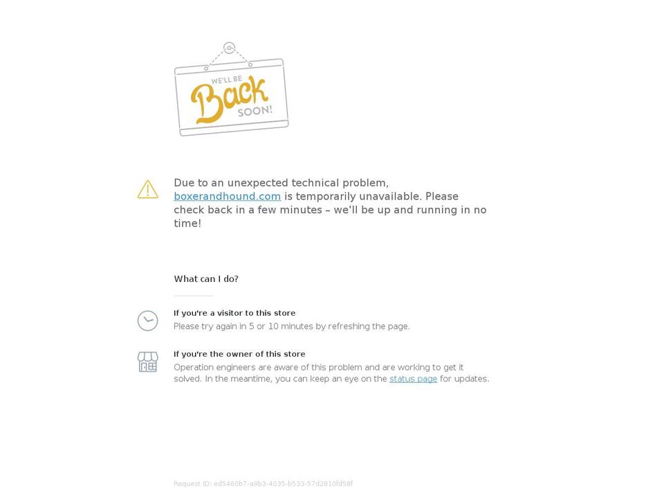 boxerandhound.com — Shopify storefront screenshot