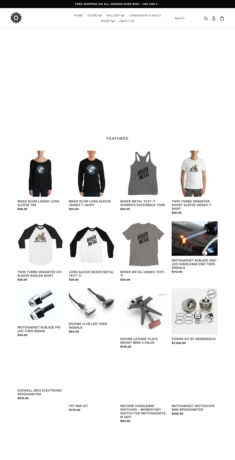 boxermetal.com shopify website screenshot