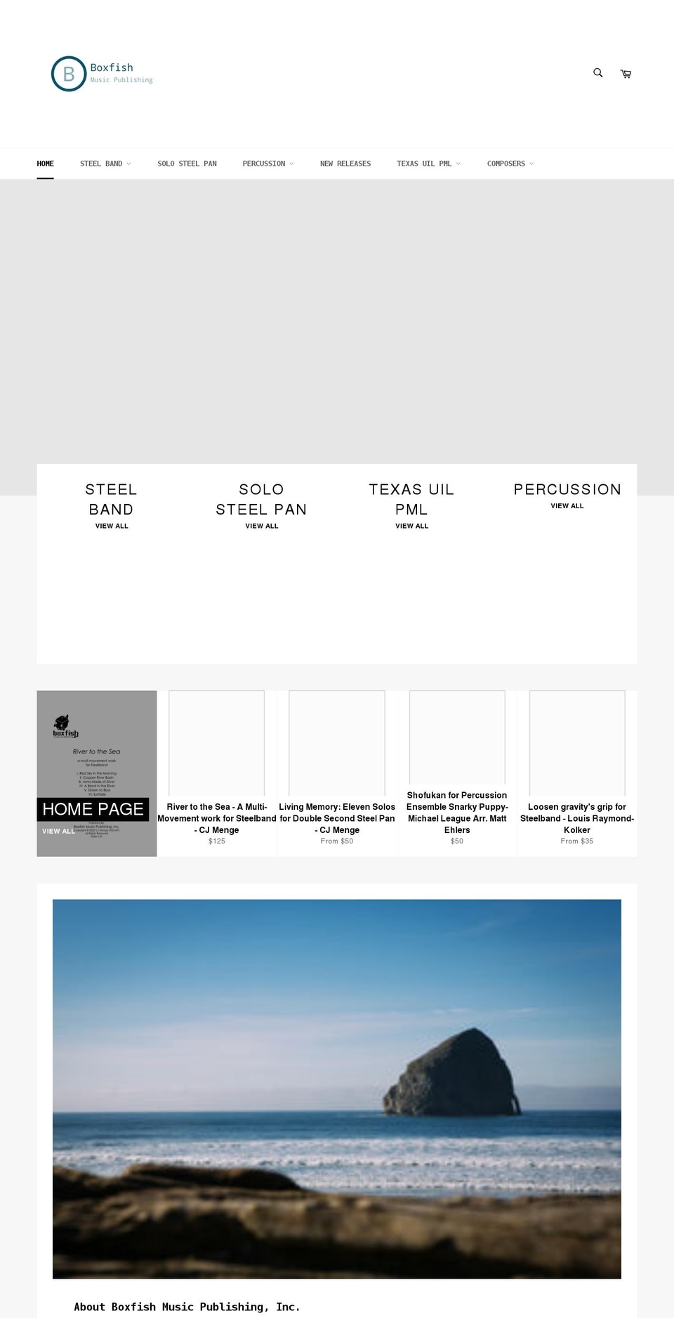 boxfishmusic.com shopify website screenshot
