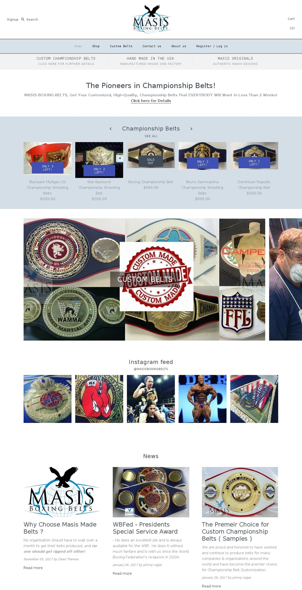 boxingfanatic.com — Shopify storefront screenshot