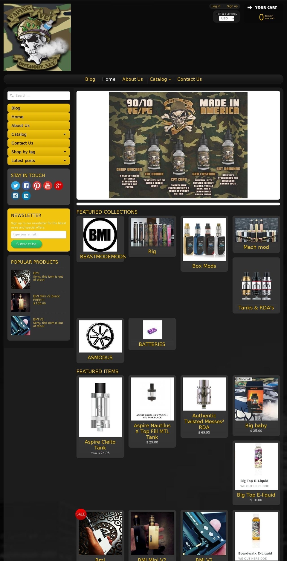 boxmodz.net shopify website screenshot