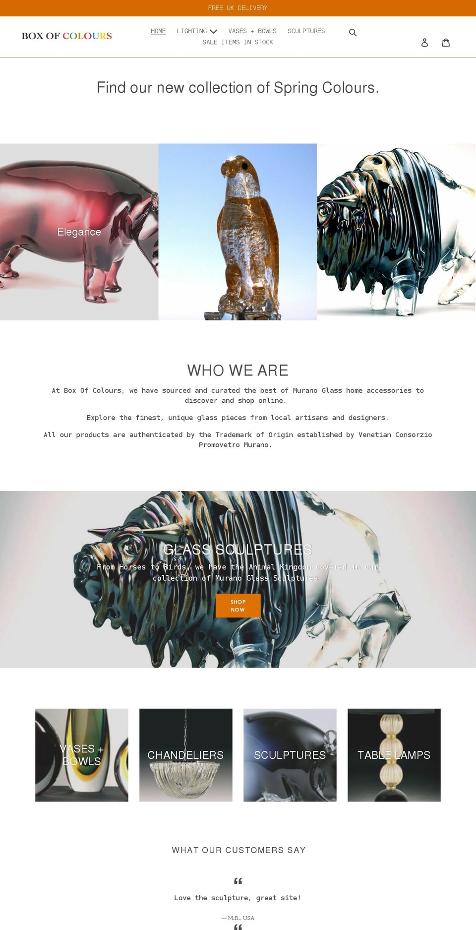 boxofcolours.com shopify website screenshot