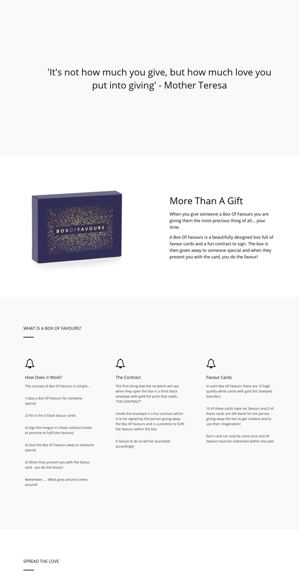 boxoffavours.com — Shopify storefront screenshot