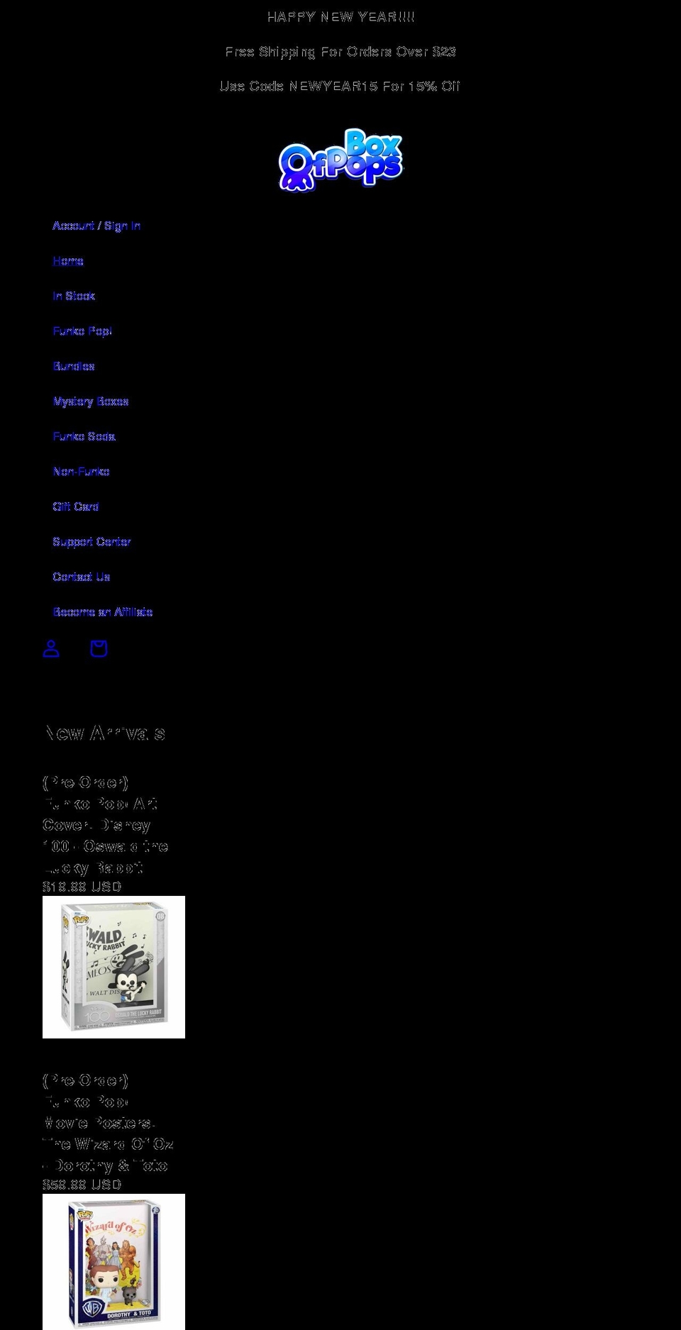 boxofpops.com shopify website screenshot