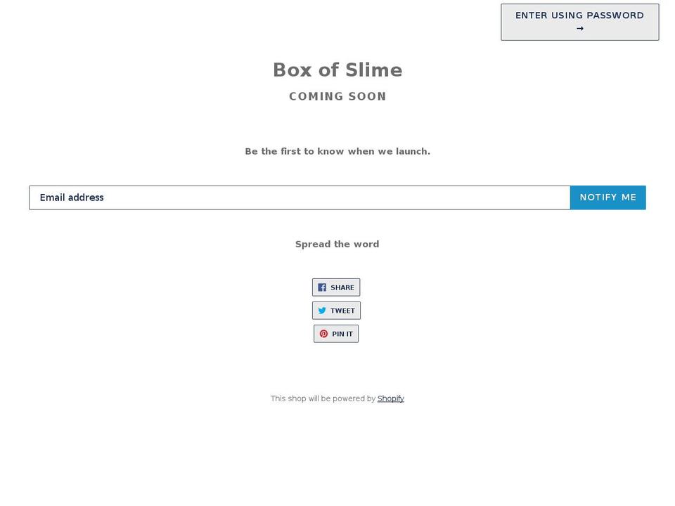 boxofslime.com — Shopify storefront screenshot