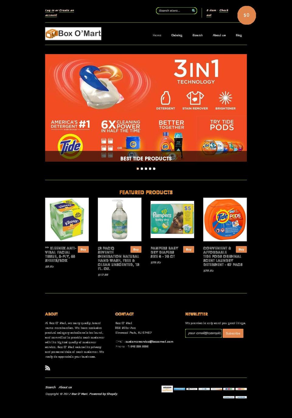 boxomart.com shopify website screenshot