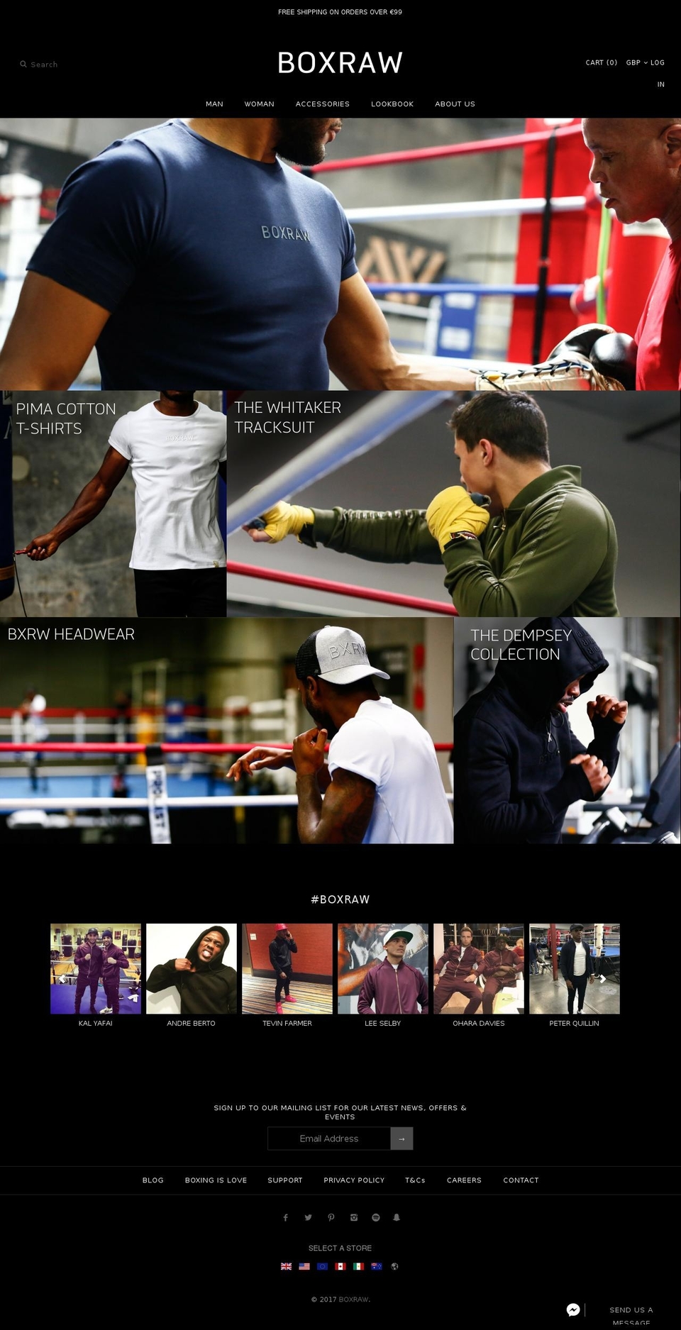 boxraw.com shopify website screenshot