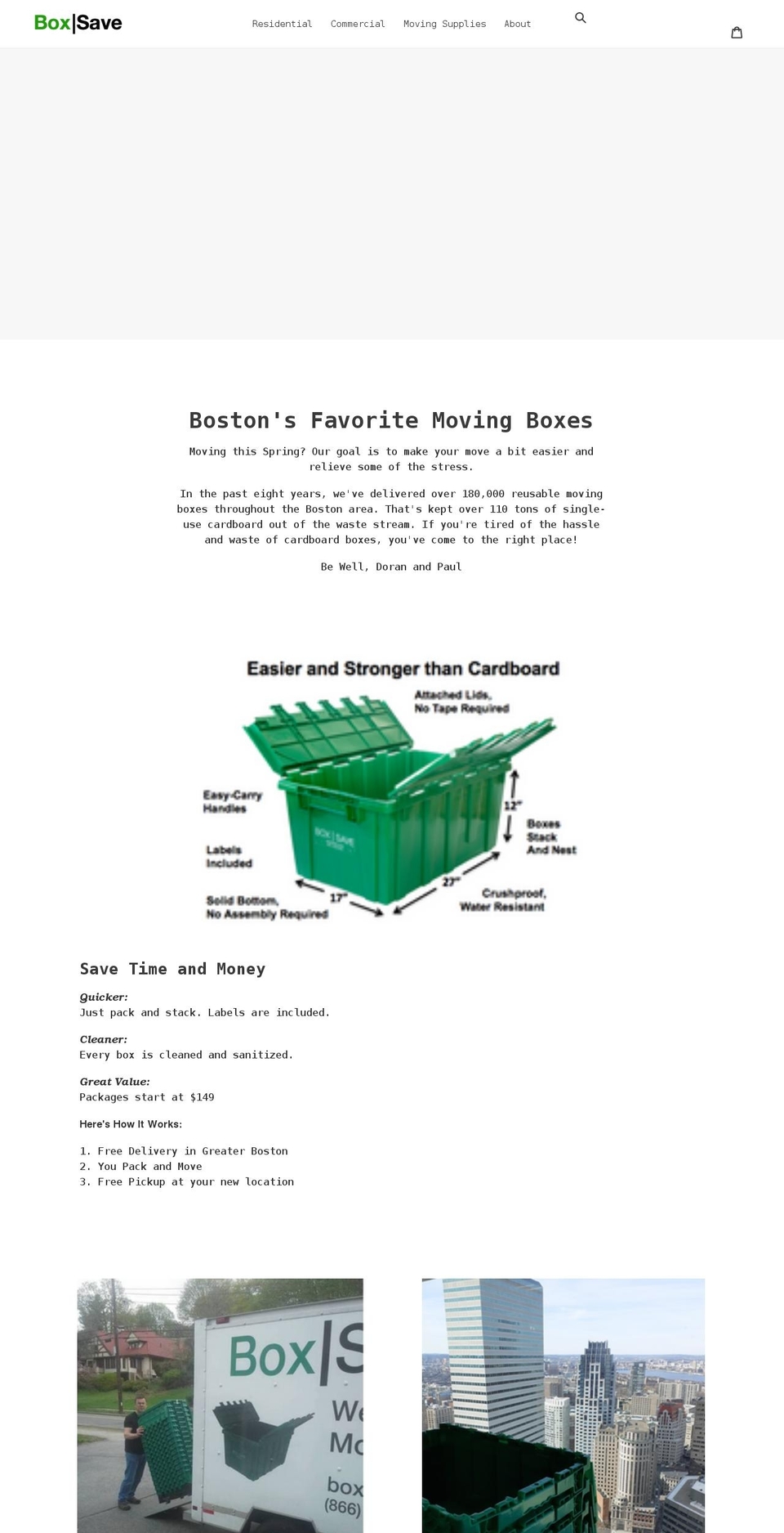 boxsave.com shopify website screenshot