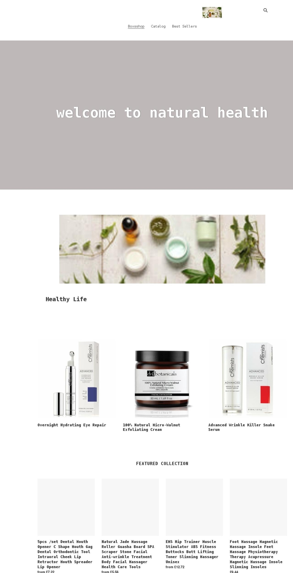 boxsshop.com shopify website screenshot