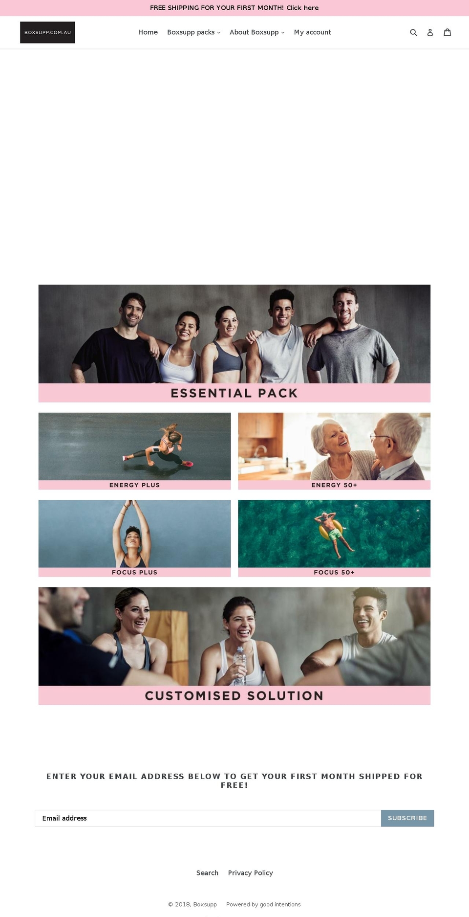 boxsupp.com.au shopify website screenshot