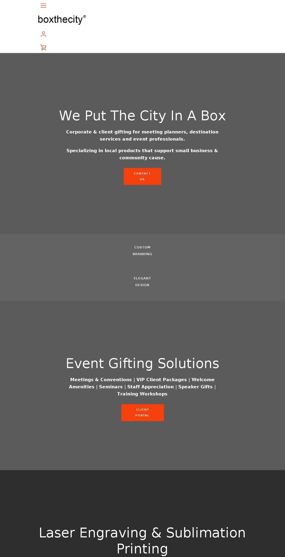 boxthecity.com shopify website screenshot