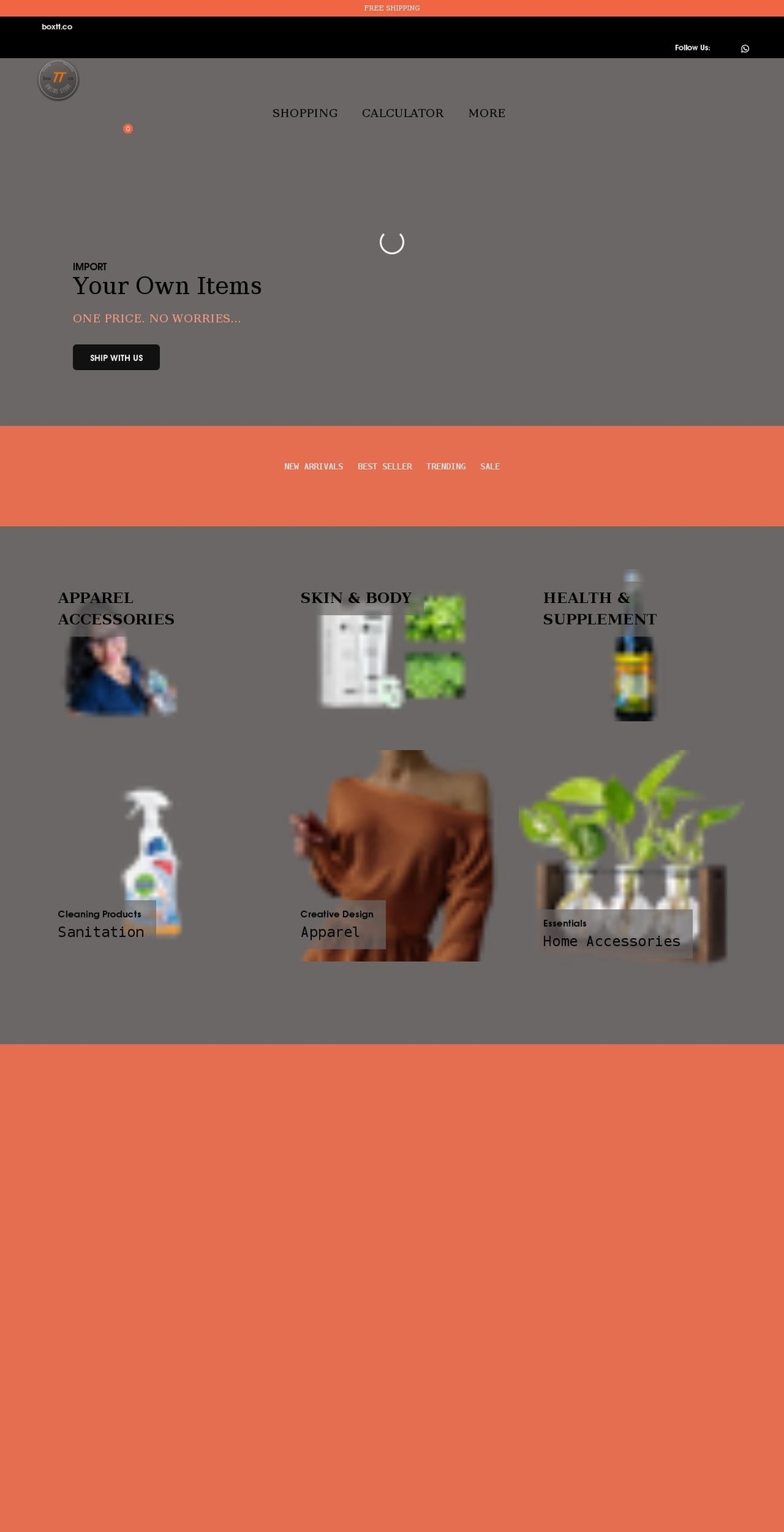 boxtt.co shopify website screenshot