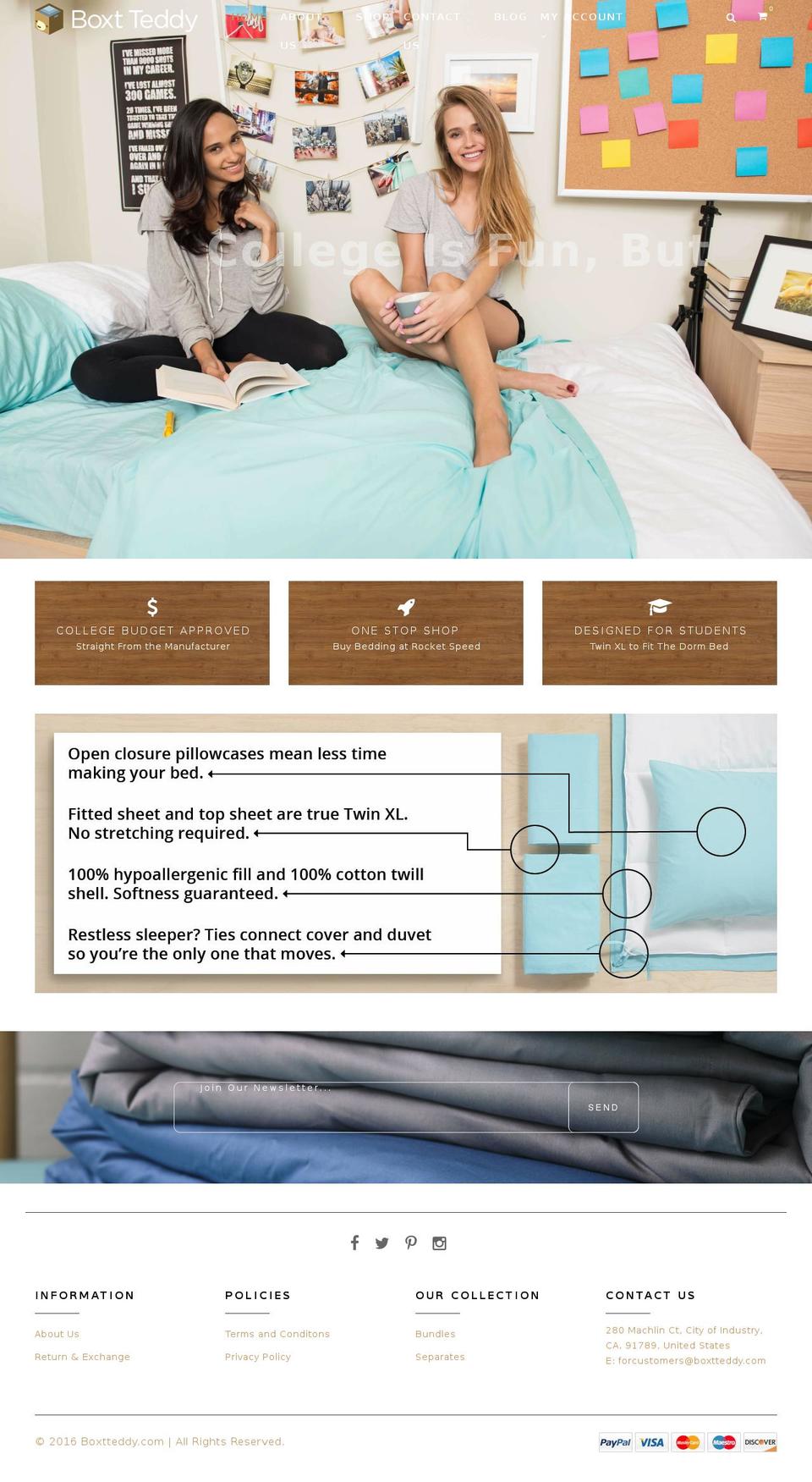 boxtteddy.com shopify website screenshot