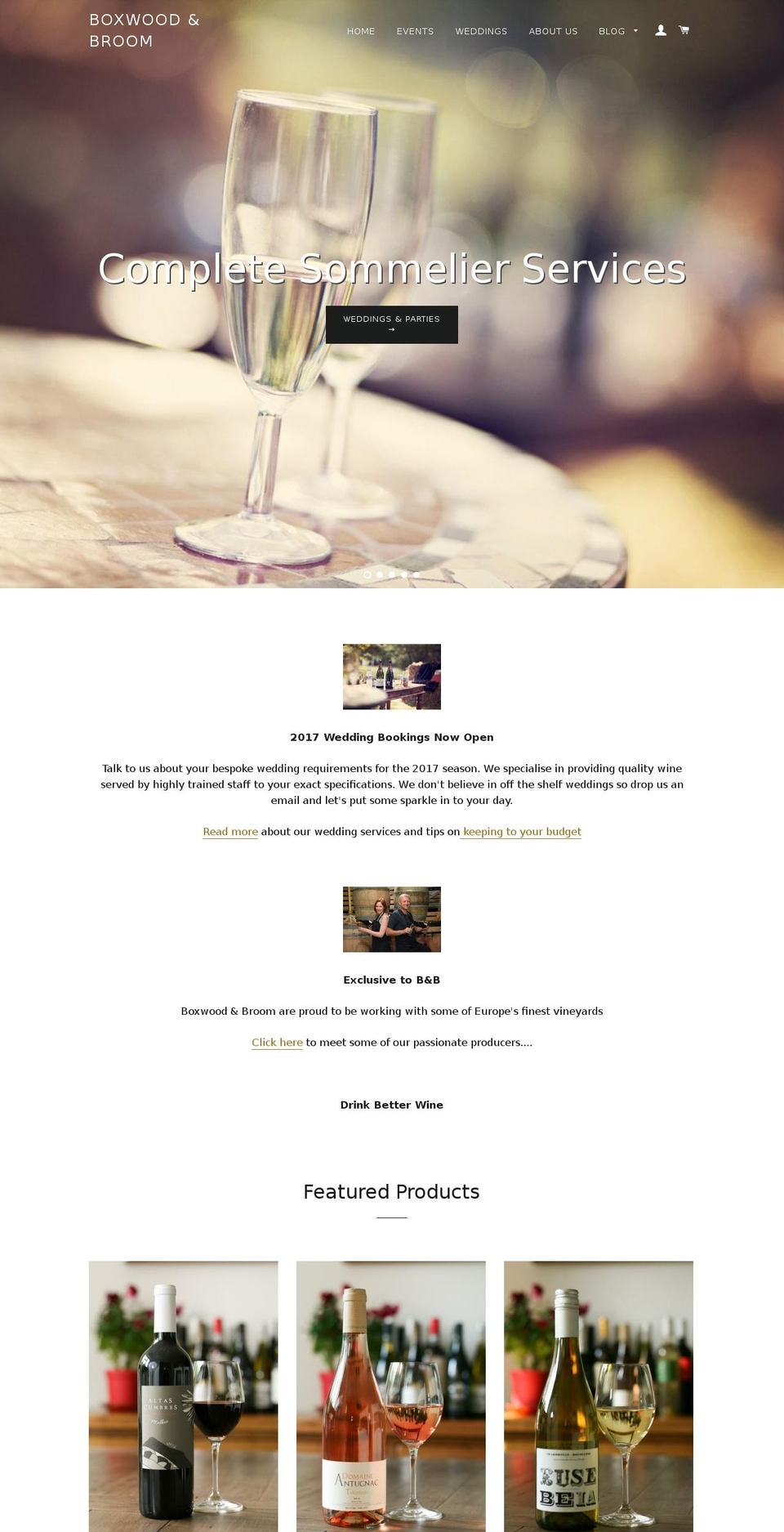 boxwoodandbroom.com shopify website screenshot